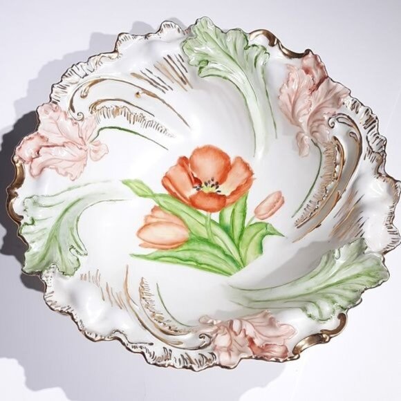 Tirschenreuth Hand painted Bowl German 70s - Picture 1 of 8